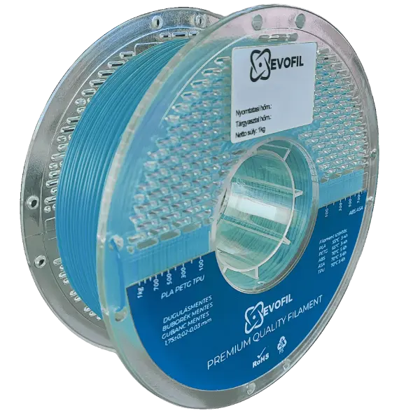 pávakék PLA filament 1.75mm Evofil Pro