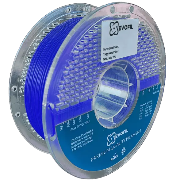 sötétkék PLA filament 1.75mm Evofil Pro